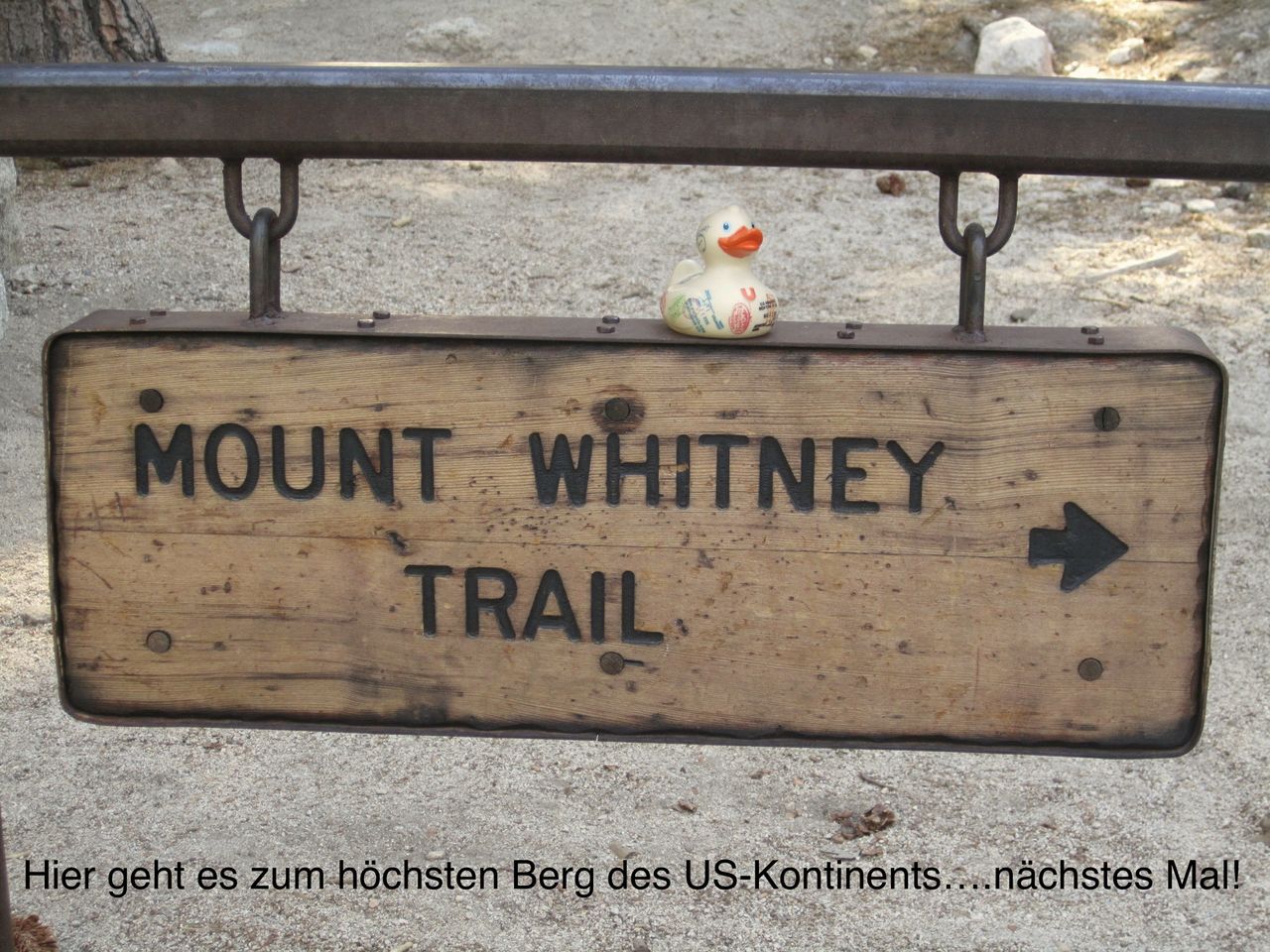 Wegweiser zum Mount Whitney Trail