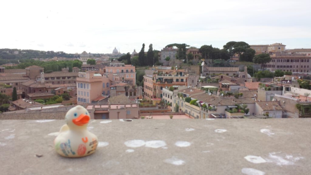 Blick vom Forum Romanum in Richtung Petersdom